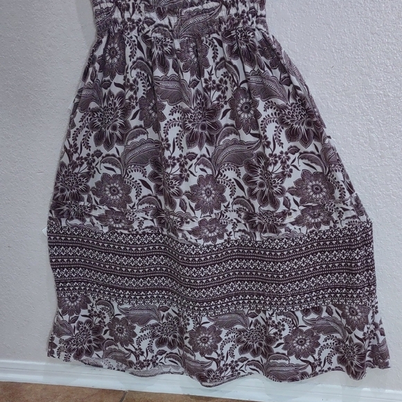 Rachel Zoe Floral Patterned Dress in Brown and White, Size L. - Picture 13 of 17